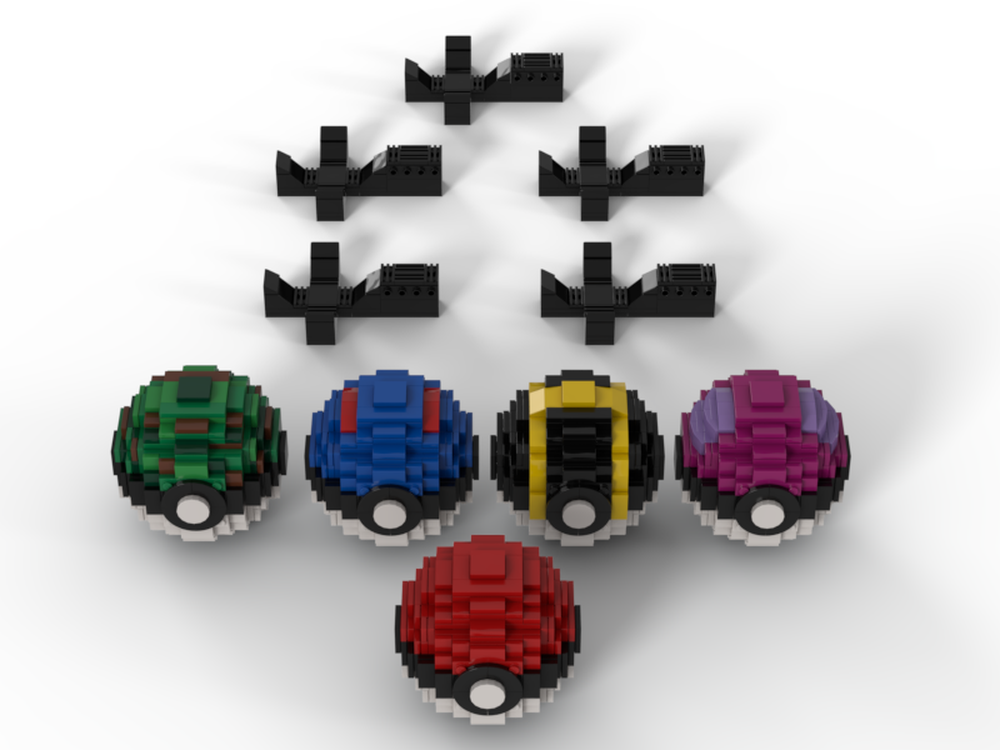 LEGO MOC Pokemon Kanto Pokeball Collection by Jedi Plb