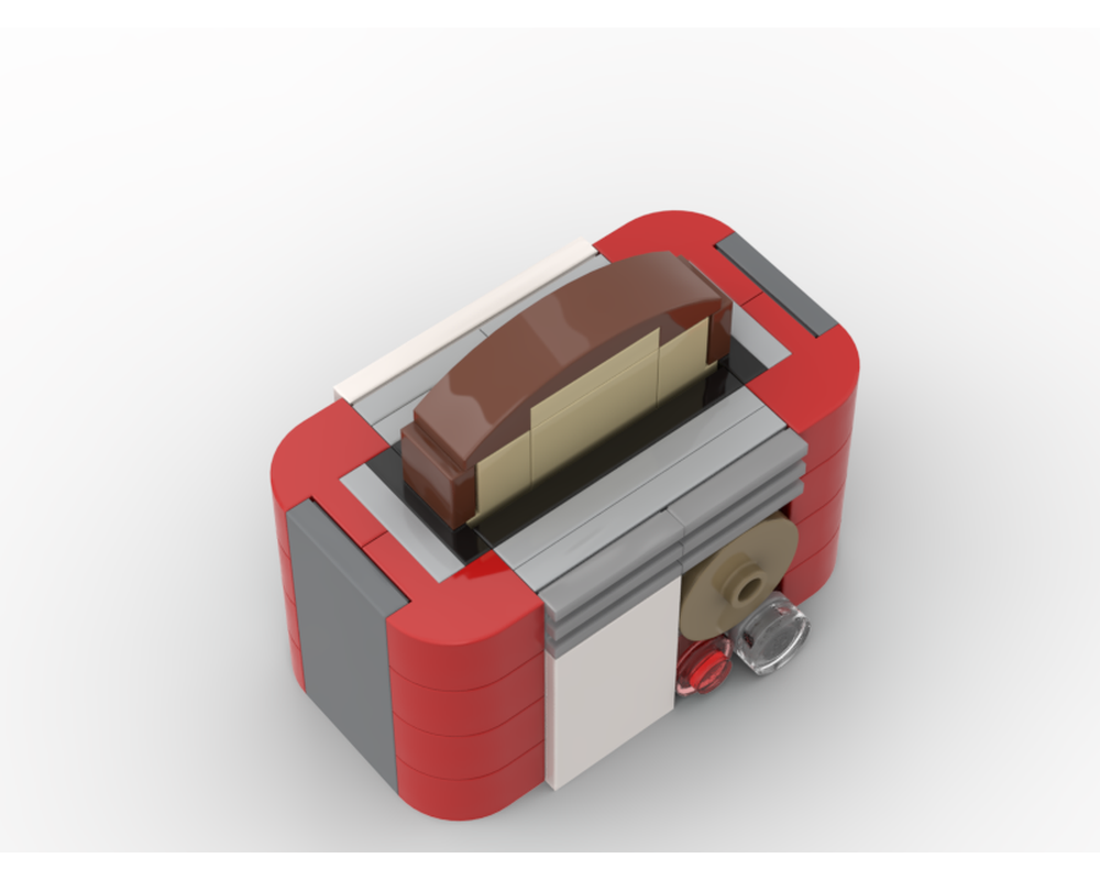 LEGO MOC mini toaster with bread (version1) by cassieLiu Rebrickable Build with LEGO