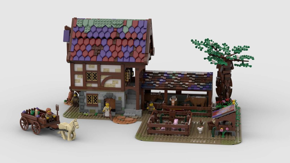 LEGO MOC Medieval Farm based on 21325 Medieval Blacksmith by