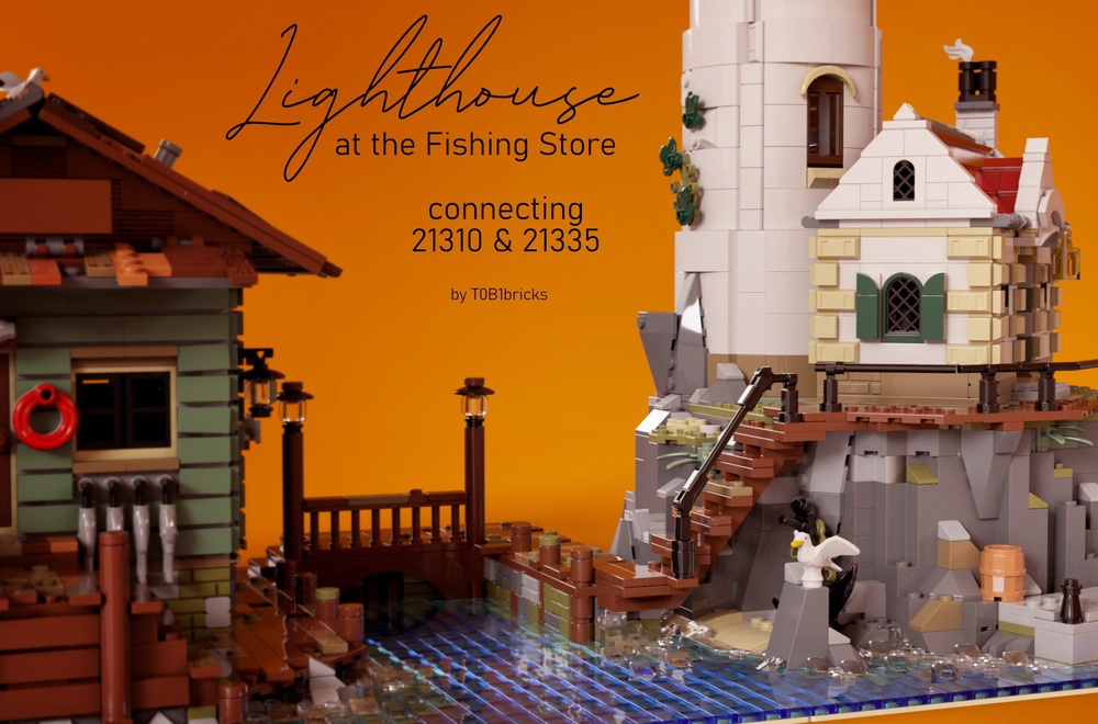 Lego Moc Lighthouse At The Fishing Store By Tob1Bricks | Rebrickable -  Build With Lego