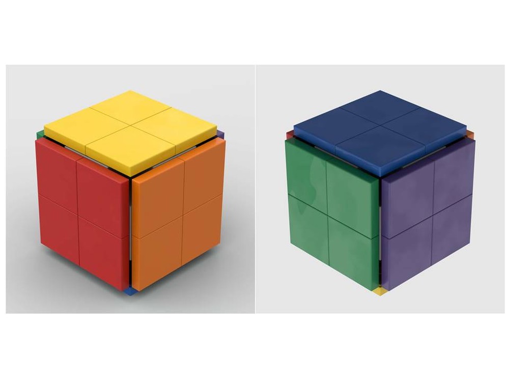 LEGO MOC Dice-4x4_6-colors_cube by uminuo | Rebrickable - Build with LEGO