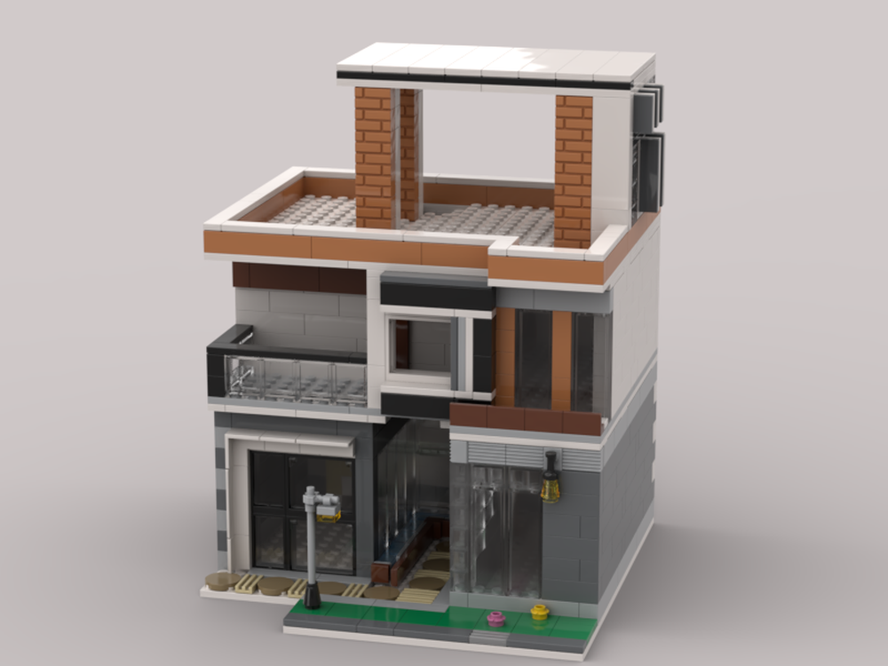 LEGO MOC modernist building no.1 by cassieLiu | Rebrickable - Build ...