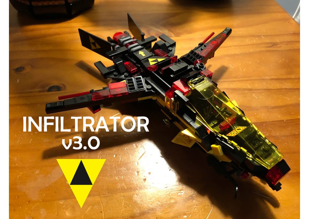 Lego Moc Blacktron Bn 40580 Infiltrator By Maddadbricks Rebrickable