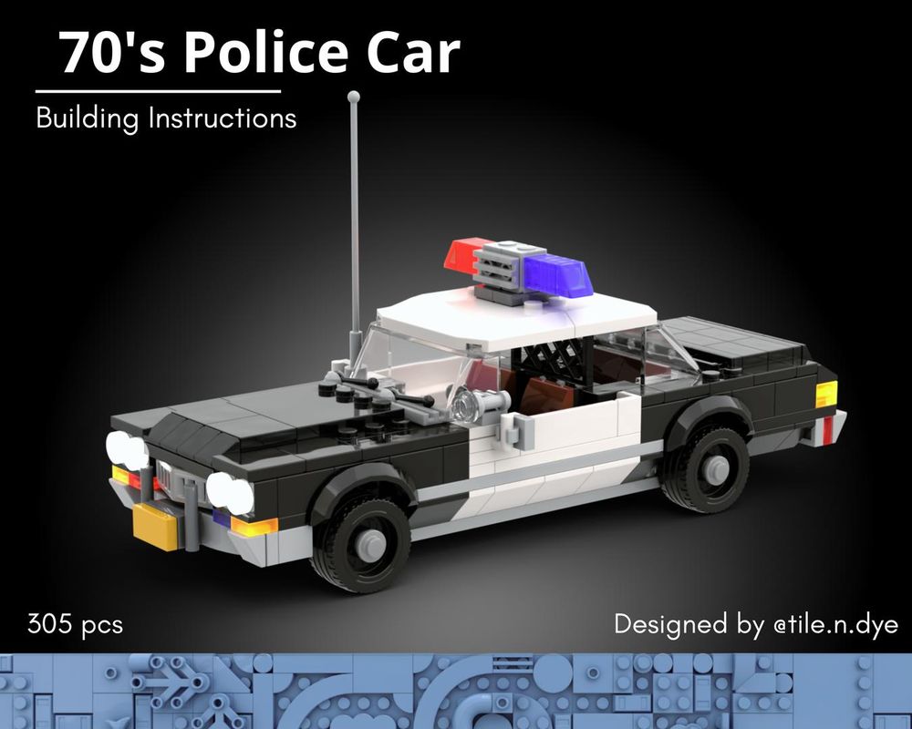 Lego Moc 70'S Police Car - Lego City Police Moc By Marinbrickdesign |  Rebrickable - Build With Lego