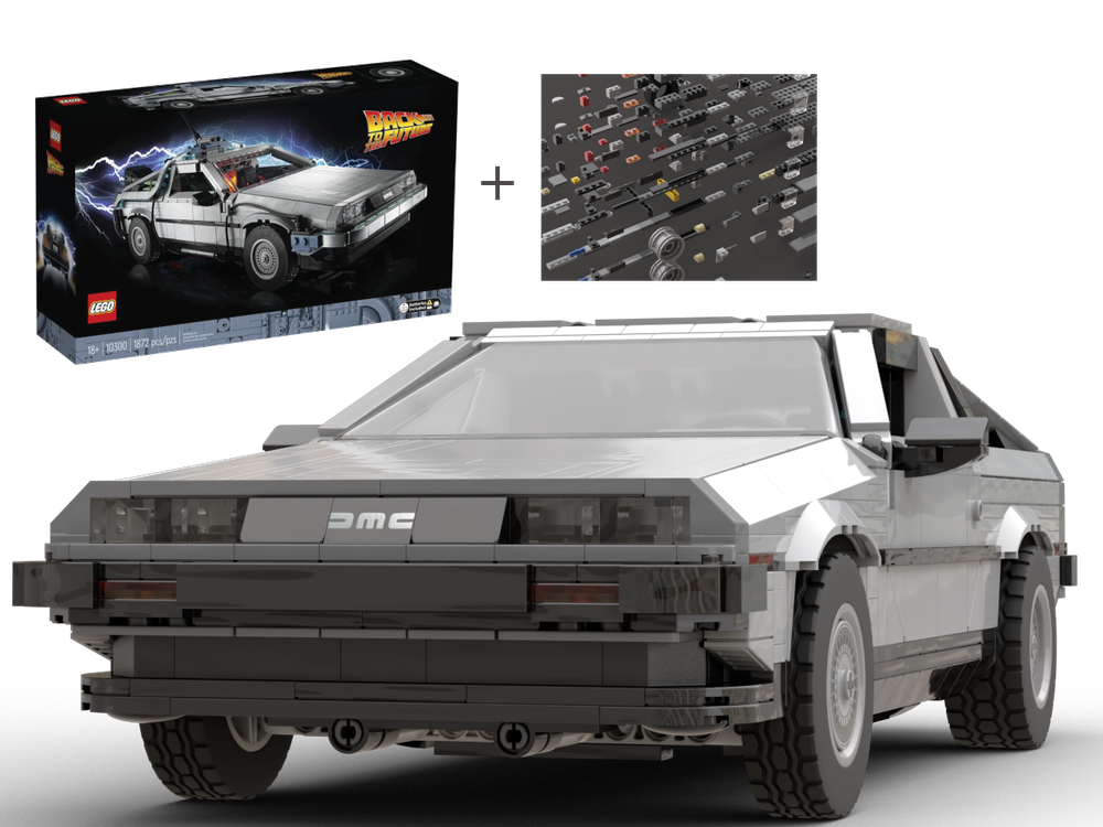 LEGO MOC DMC DeLorean DMC-12 from 10300 and extra parts by DaapMechEng