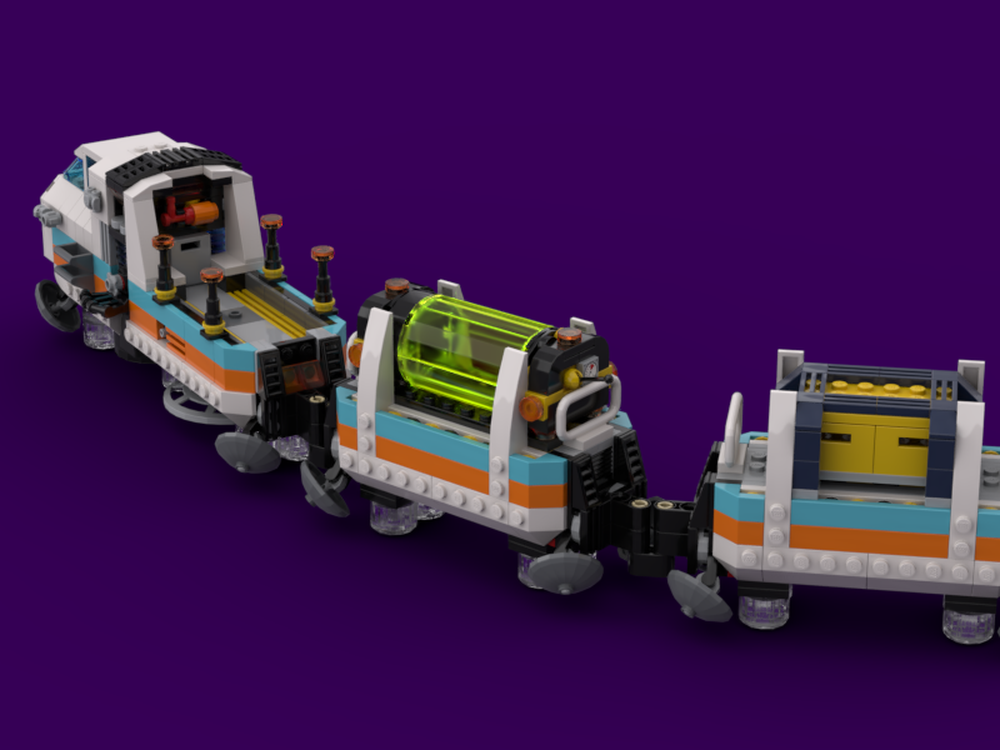 Lego Moc Futuristic Freight Train By Symbioza Rebrickable Build