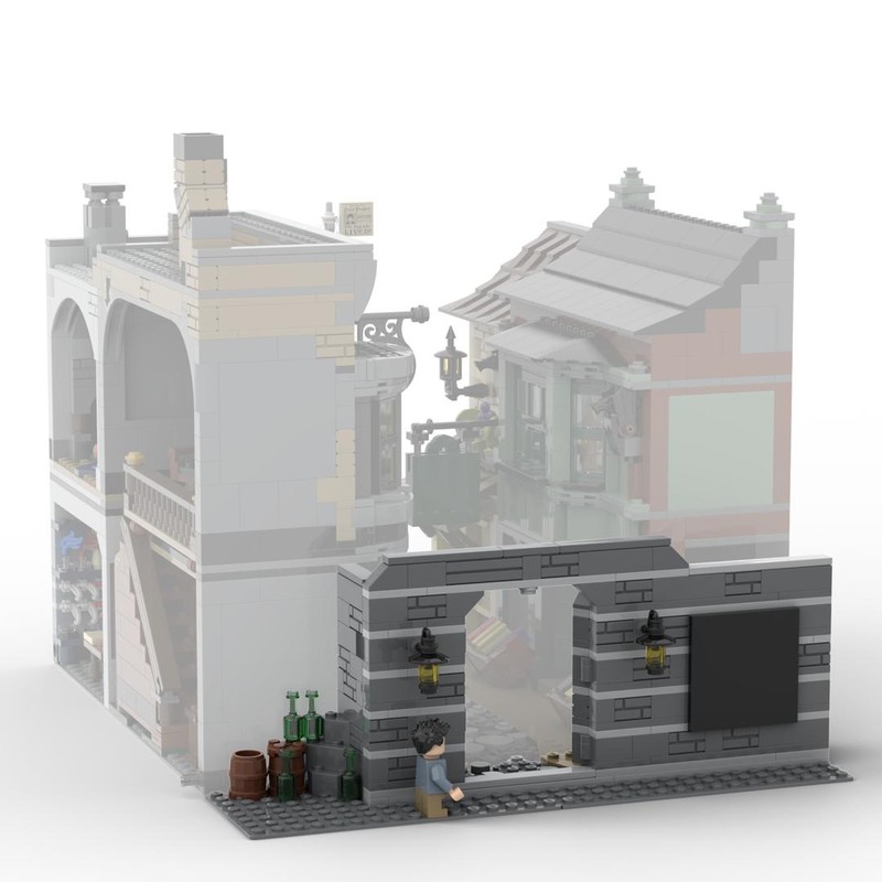 LEGO MOC Diagon Alley Entrance by Nico2301 Rebrickable Build with LEGO