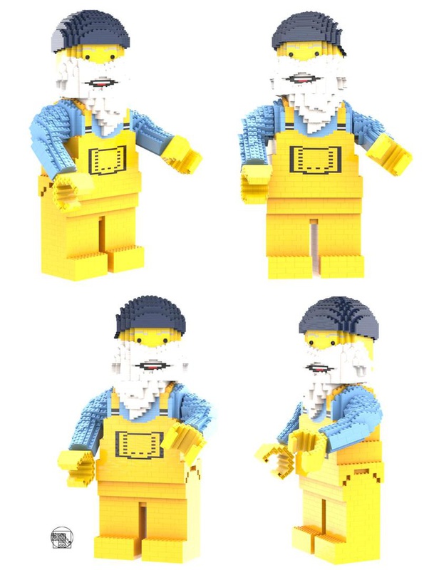 LEGO MOC Maxi Figure Fisherman by Bricksculpture.net