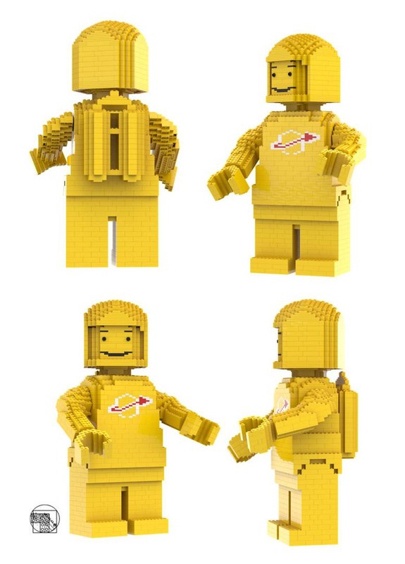 LEGO MOC Maxi Figure Space Man Bricksculpture.net | Rebrickable - Build LEGO
