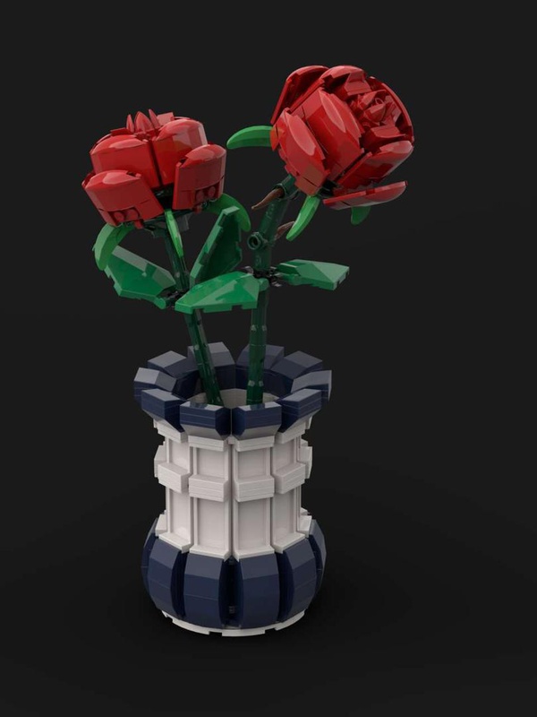 How to Build the Wicked Brick LEGO Flowers Display Vase 