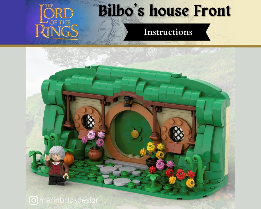 LEGO MOC Bilbo's House Front Bag End - Lego Lord of the Rings moc by  marinbrickdesign
