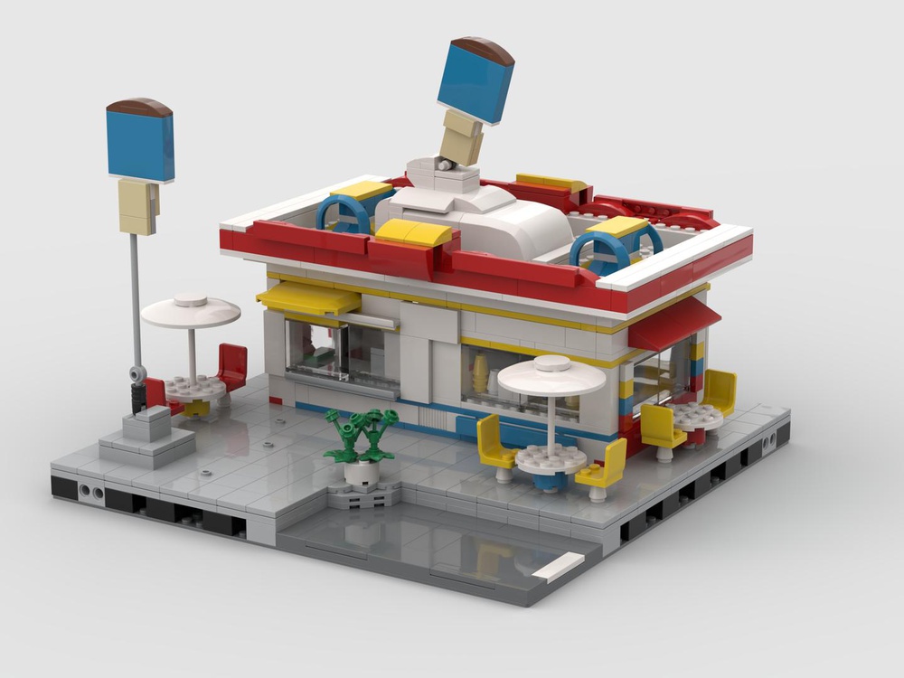 Lego Moc Mr. Chill Ice Cream Shop By Newbrickerton | Rebrickable - Build  With Lego