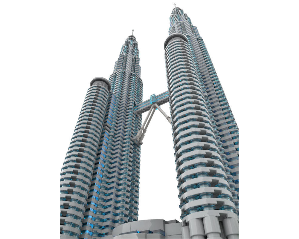 LEGO MOC Petronas Towers 1:800 Scale by SPBrix | Rebrickable - Build ...