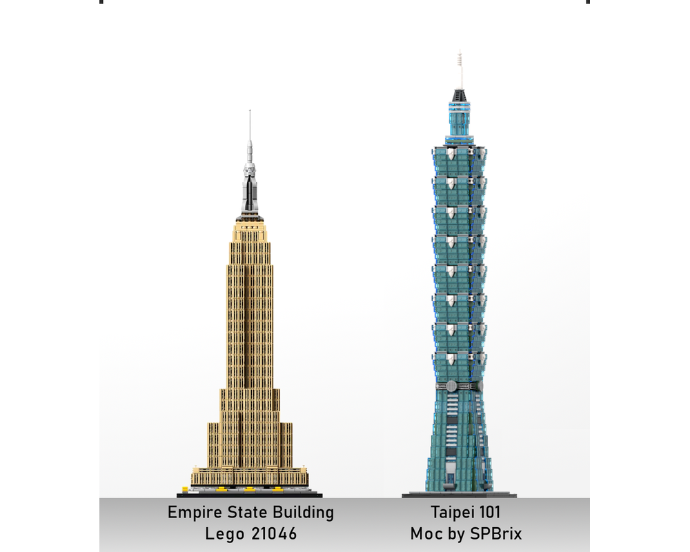 LEGO MOC Taipei 101 1:800 Scale by SPBrix | Rebrickable - Build