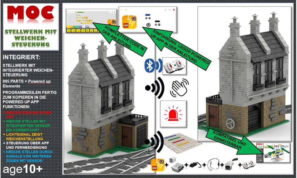 LEGO MOC RAILROAD INTERLOCKING TOWER WITH SWITCH TRACK by osna_wolle ...