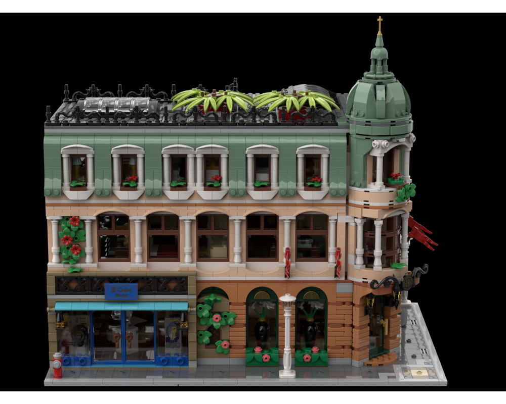 LEGO MOC Grand Corner Boutique Hotel by dibrick | Rebrickable - Build ...