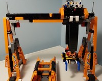 Orange Container Crane