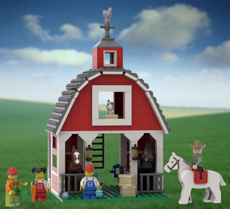 LEGO MOC The Horse Stables by JD Bricks Rebrickable Build with