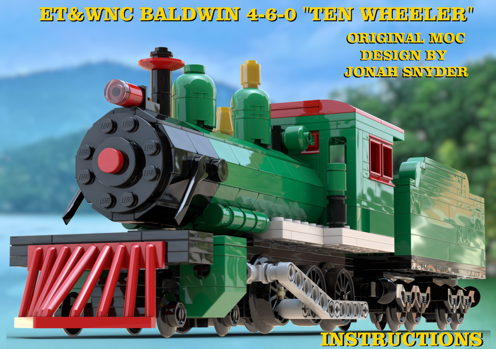 MOC East & Western North Carolina Railroad Baldwin 4-6-0 by Tweetsie12 | Rebrickable - Build with LEGO