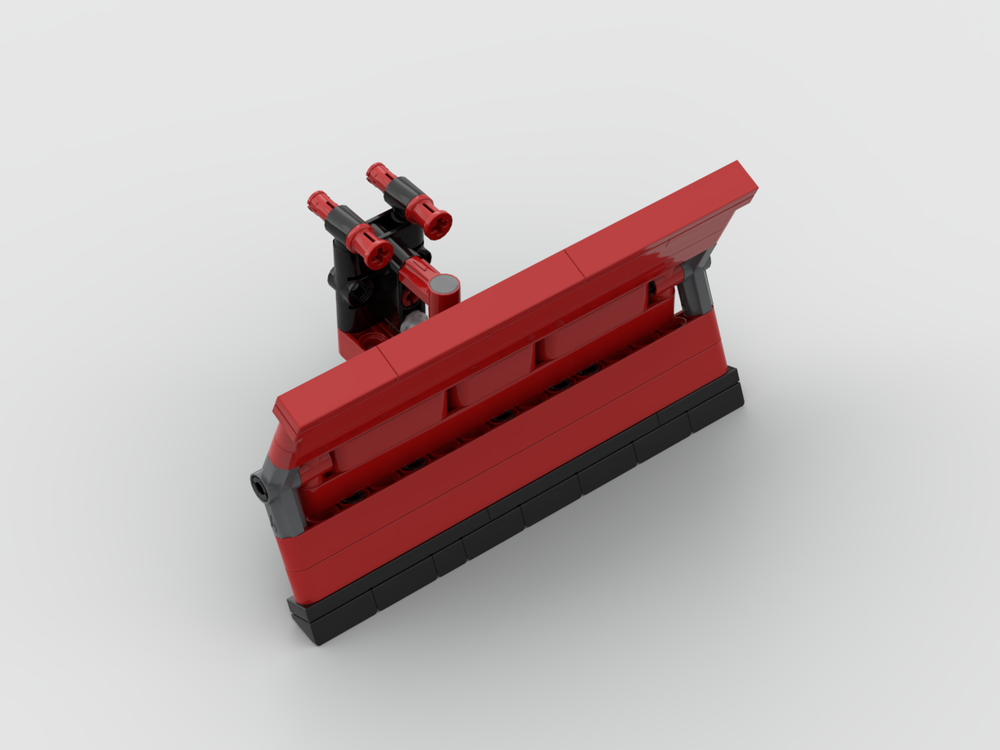 LEGO MOC Red Snow Plough for Single-Axle Tractor (15 studs) by Larsagri ...