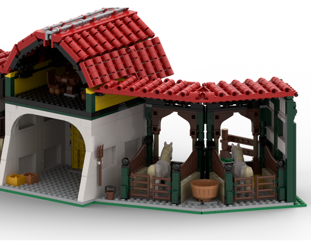 LEGO MOC Horse Farm by Huebre | Rebrickable - Build with LEGO