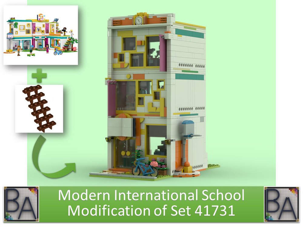 LEGO MOC Modern International School Modification of Set 41731 by Brick Artisan | Rebrickable - Build with LEGO