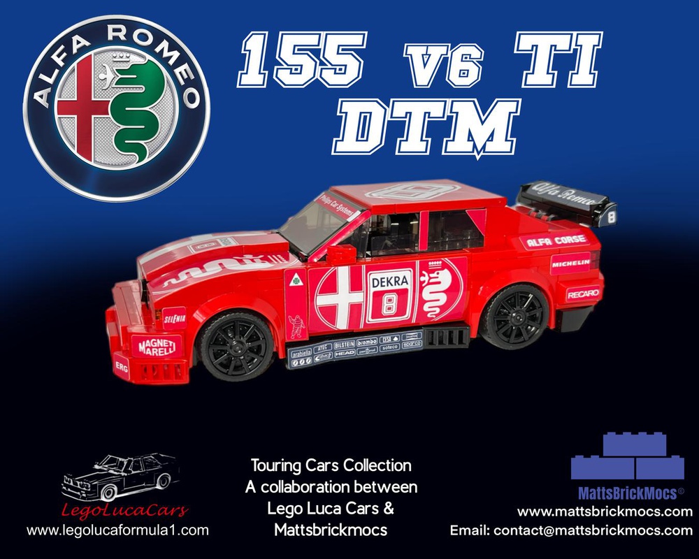 tobak værdig Hofte LEGO MOC Alfa Romeo 155 v6 TI DTM Touring Car by Mattsbrickmocs |  Rebrickable - Build with LEGO