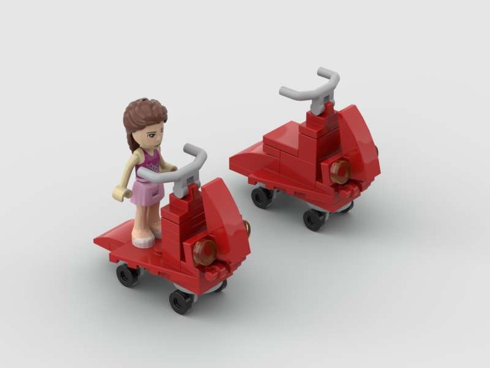 LEGO MOC Red scooter by brickbicycle Rebrickable Build with LEGO