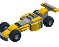 Yellow F1 Race Car