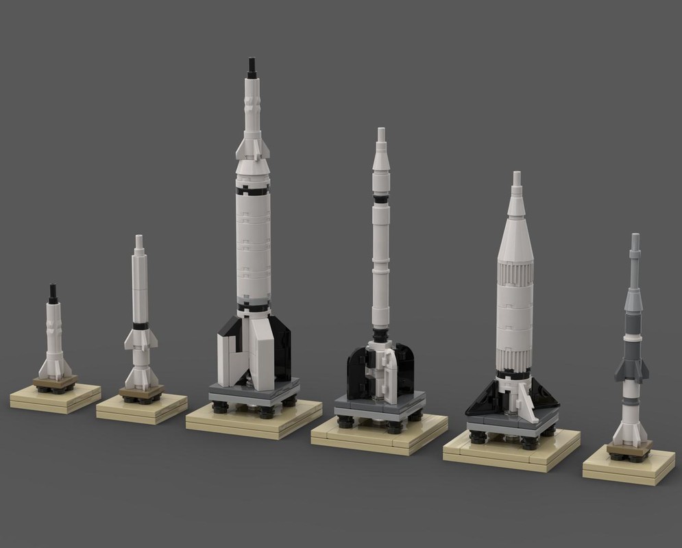LEGO MOC Early American Suborbital Rockets by phreaddee | Rebrickable ...