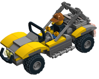 Buggy with rollcage and machete