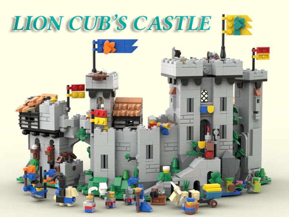 Lego Moc Lion Cubs Castle Mini Castle Inpired By 10305 By Ad000