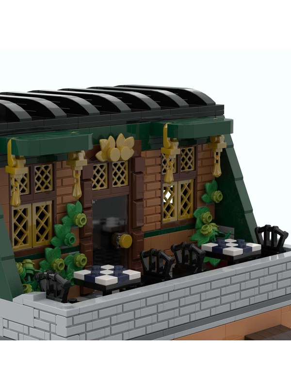 LEGO MOC Corner Modular Building with Rooftop Restaurant by ...