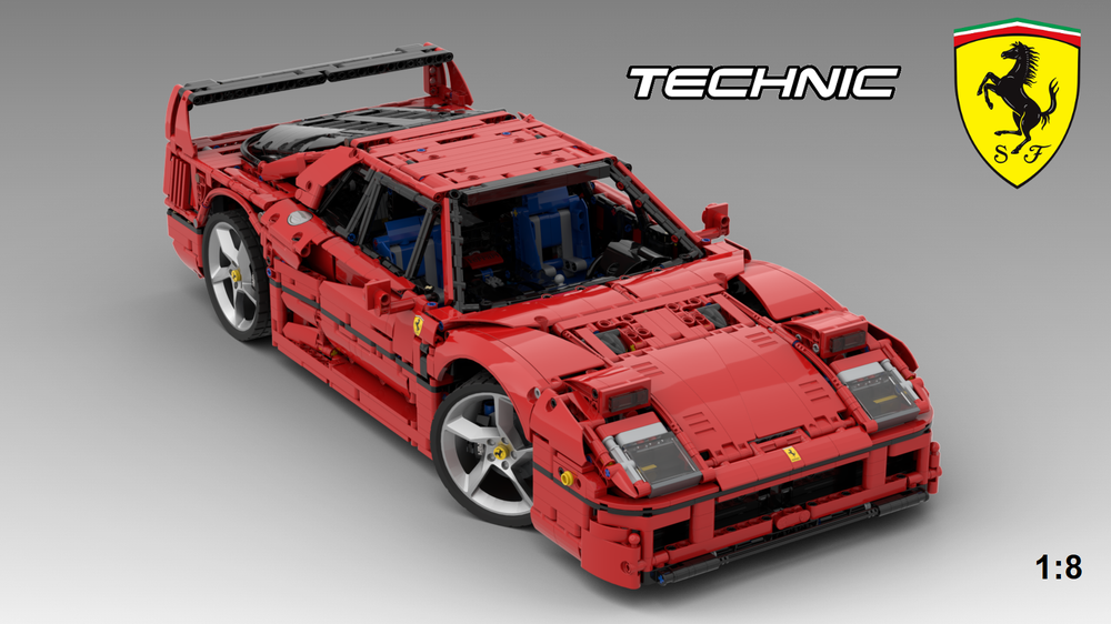 1:8 scale Lego Ferrari Daytona SP3 revealed