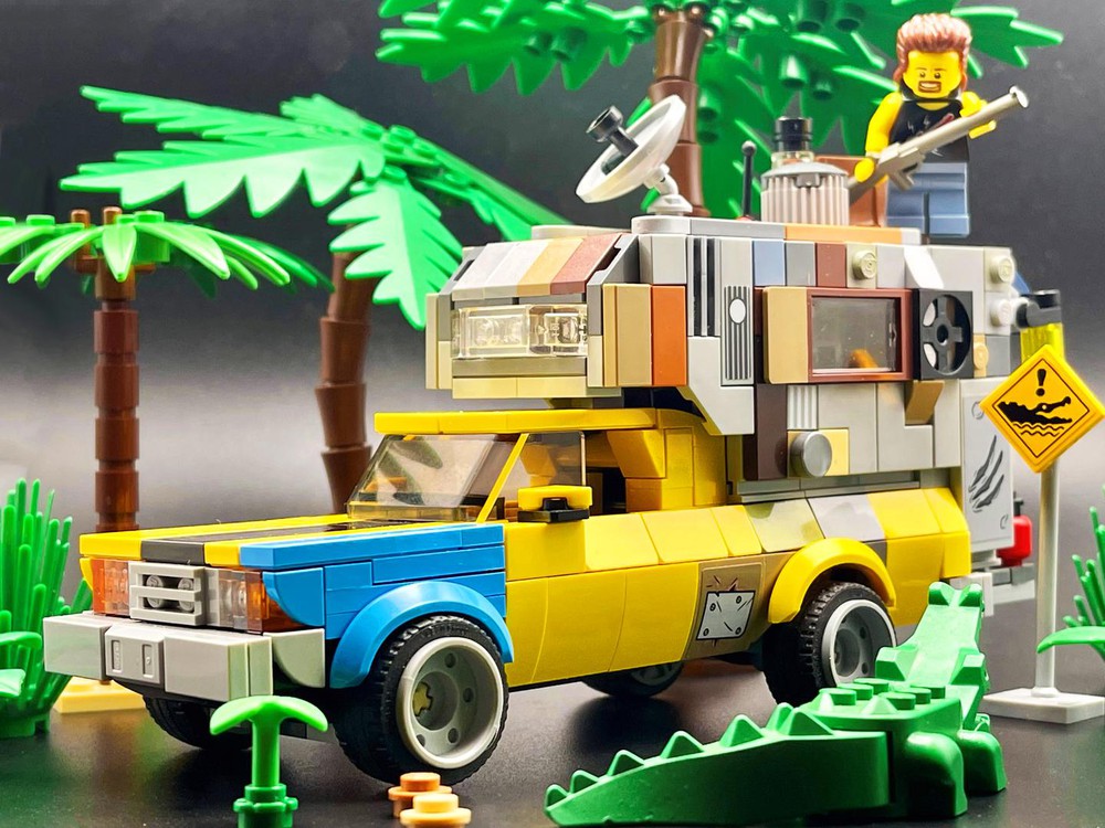 LEGO MOC Florida Man's El Camino & Overhead Camper IBrickedItUp | - Build with LEGO