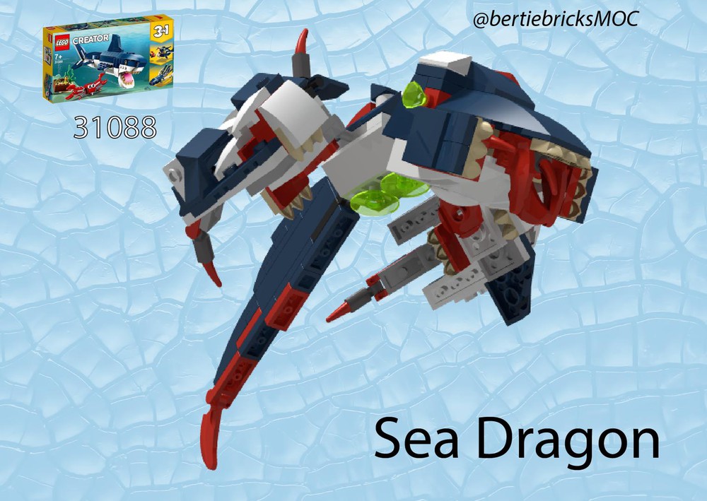 LEGO MOC Sea Dragon by BrickSpawn | Rebrickable - Build with LEGO