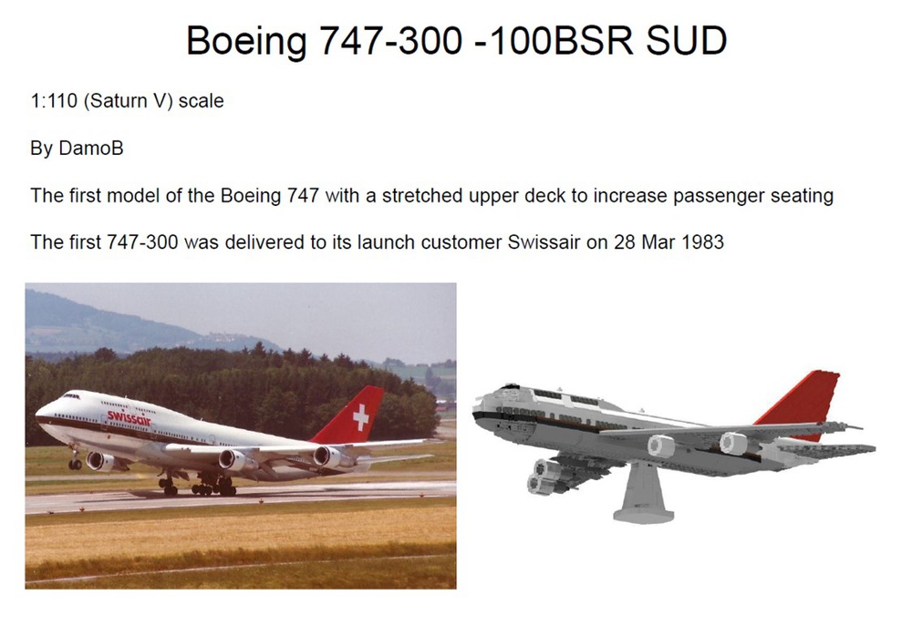 LEGO MOC DamoB's Boeing 747-300 by DamoB | - Build with LEGO