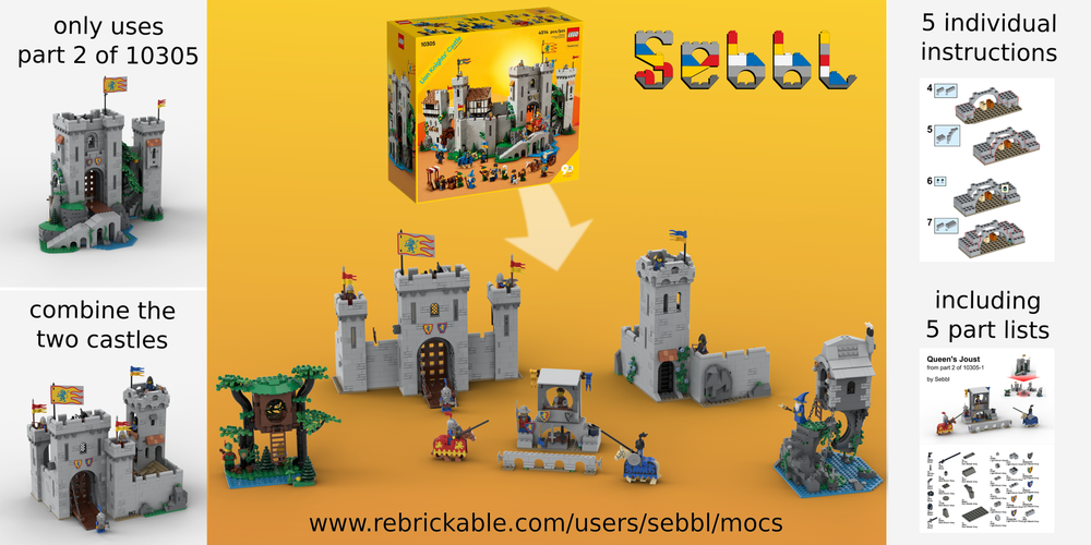 Udflugt besværlige Reklame LEGO MOC Medieval Castle World from 10305 (Part 1) by sebbl | Rebrickable -  Build with LEGO