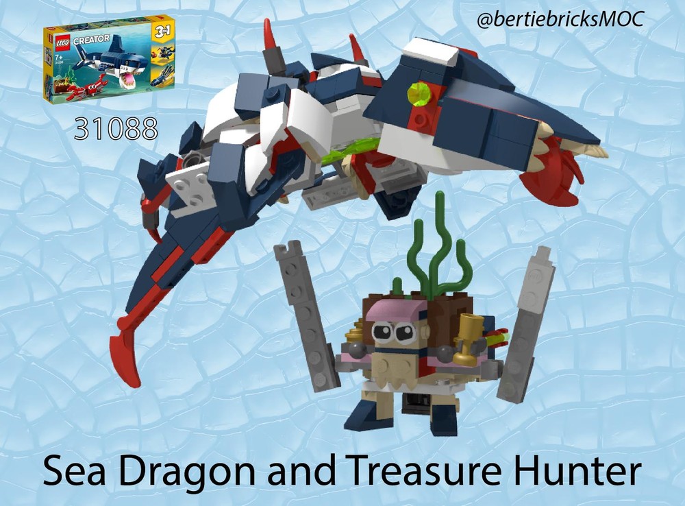 LEGO MOC Sea Dragon & Treasure Hunter by bertiebricks | Rebrickable ...