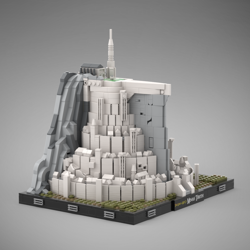 Made a mini Minas Tirith MOC in Lego Architecture style. - lego