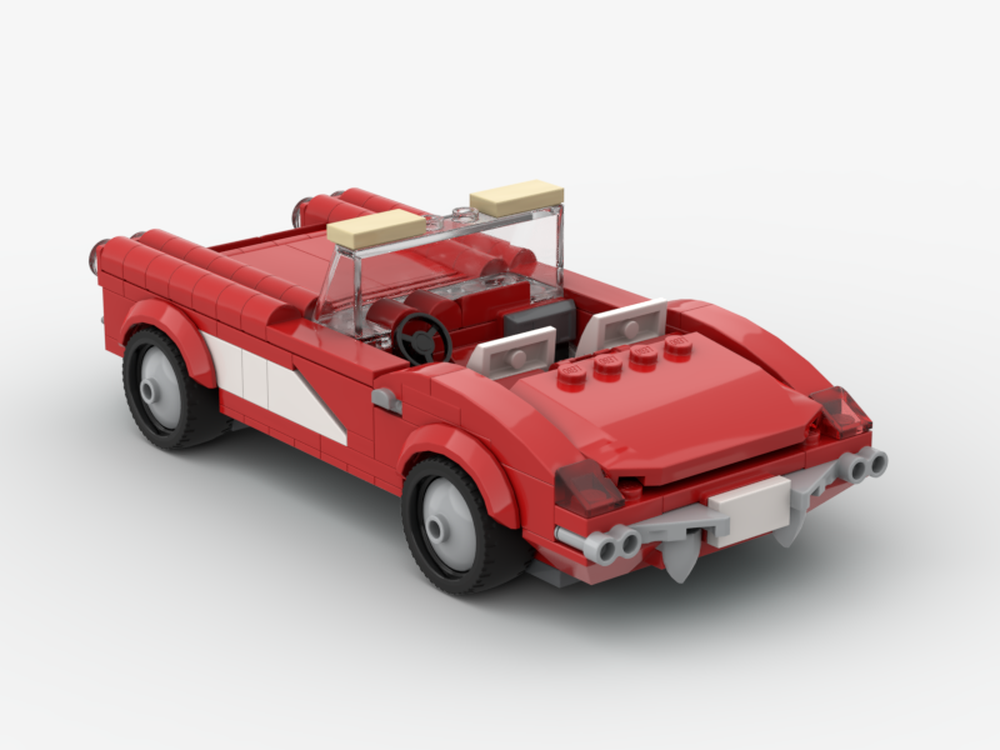 LEGO MOC Corvette C1 Roadster by Double_U_Bricks | Rebrickable - Build ...