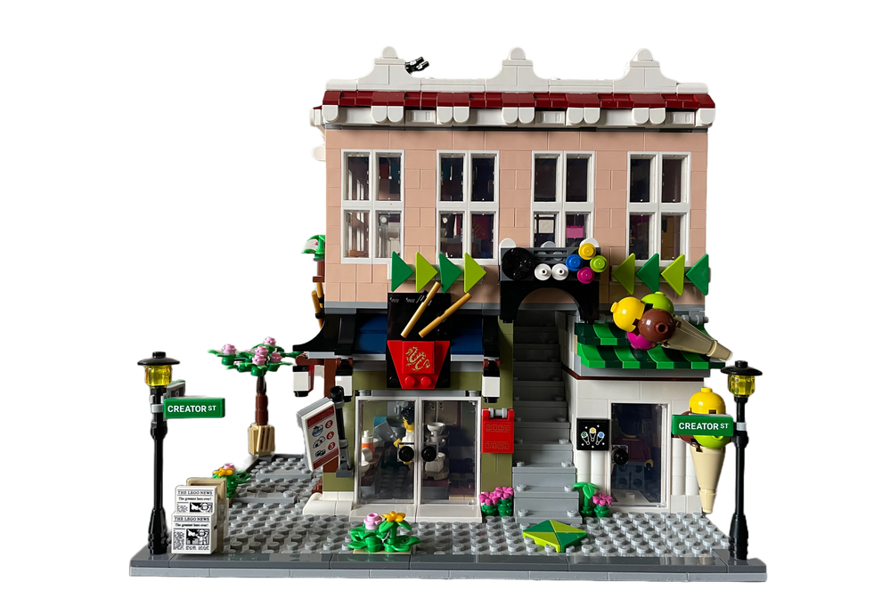 LEGO MOC Noodle Bar, Ice Cream Shop, & Arcade Modular Corner Alternate ...