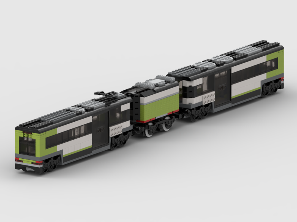 LEGO MOC Croydon Tramlink Bombardier CR4000 Tram - Alternate Build of 60337  Express Passenger Train by Andy Ps Bricks