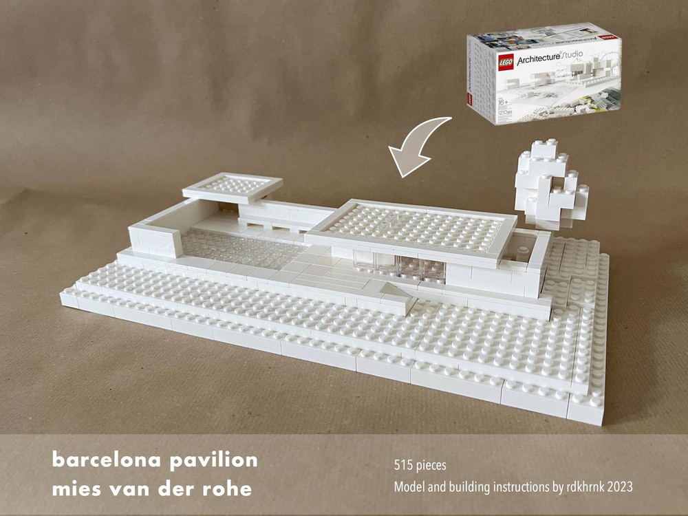 bredde Illusion Ambassade LEGO MOC Barcelona pavilion - 21050 Architecture studio alternate by  rdkhrnk | Rebrickable - Build with LEGO
