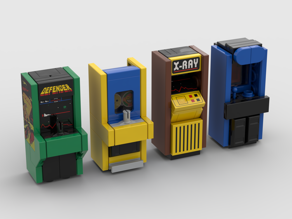 Lego Moc Old Arcade Cabinets Pack 1