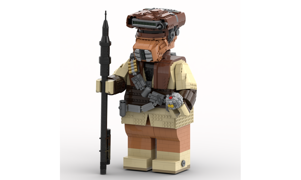 LEGO MOC Boushh Mega Figure (fits official Lego helmet) by Albo
