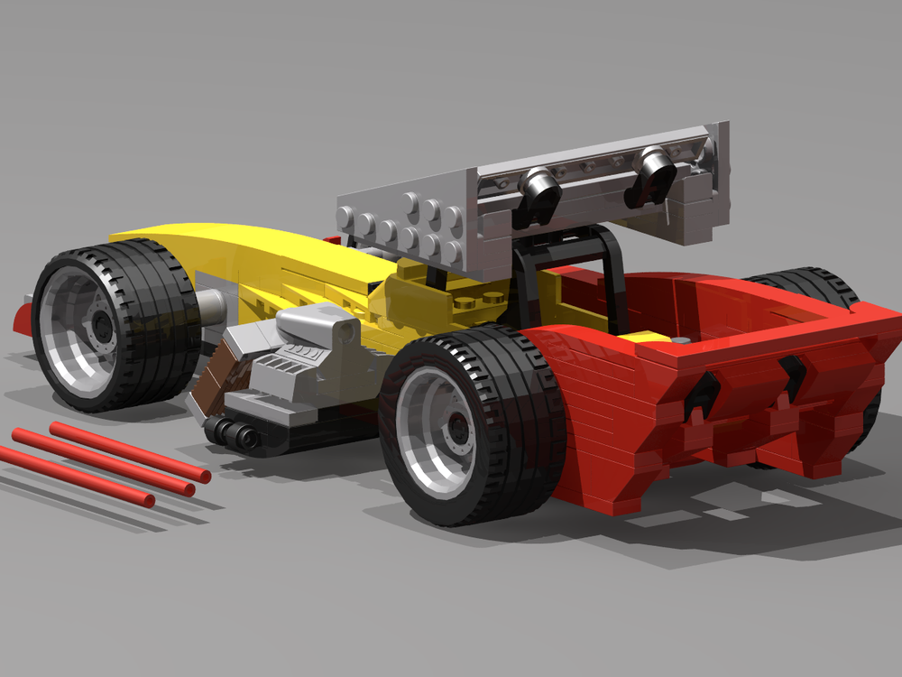LEGO MOC Super Modified Racecar by deconsnowman | Rebrickable - Build ...