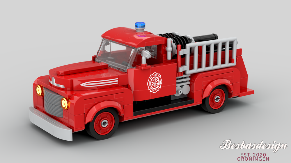 LEGO MOC Vintage Fire truck by besbasdesign