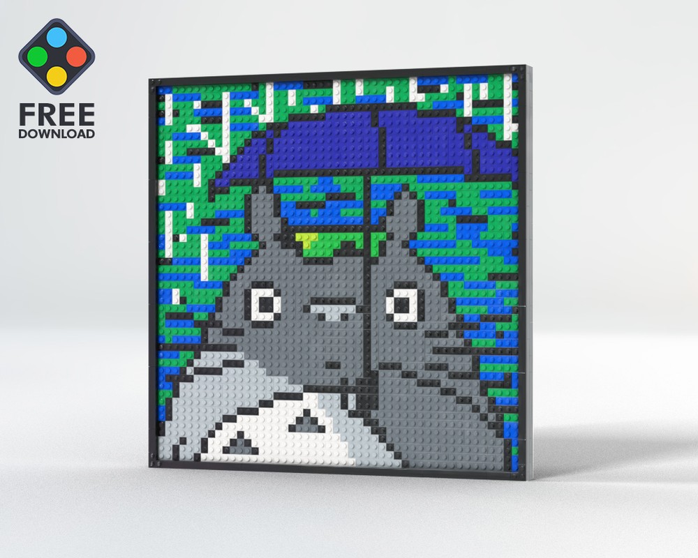 Totoro Brick Art Mosaic – OneBrickPony