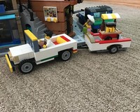Vintage car and trailer